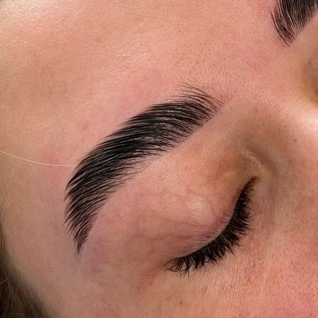 Brow lamination result at Glitz Belfast